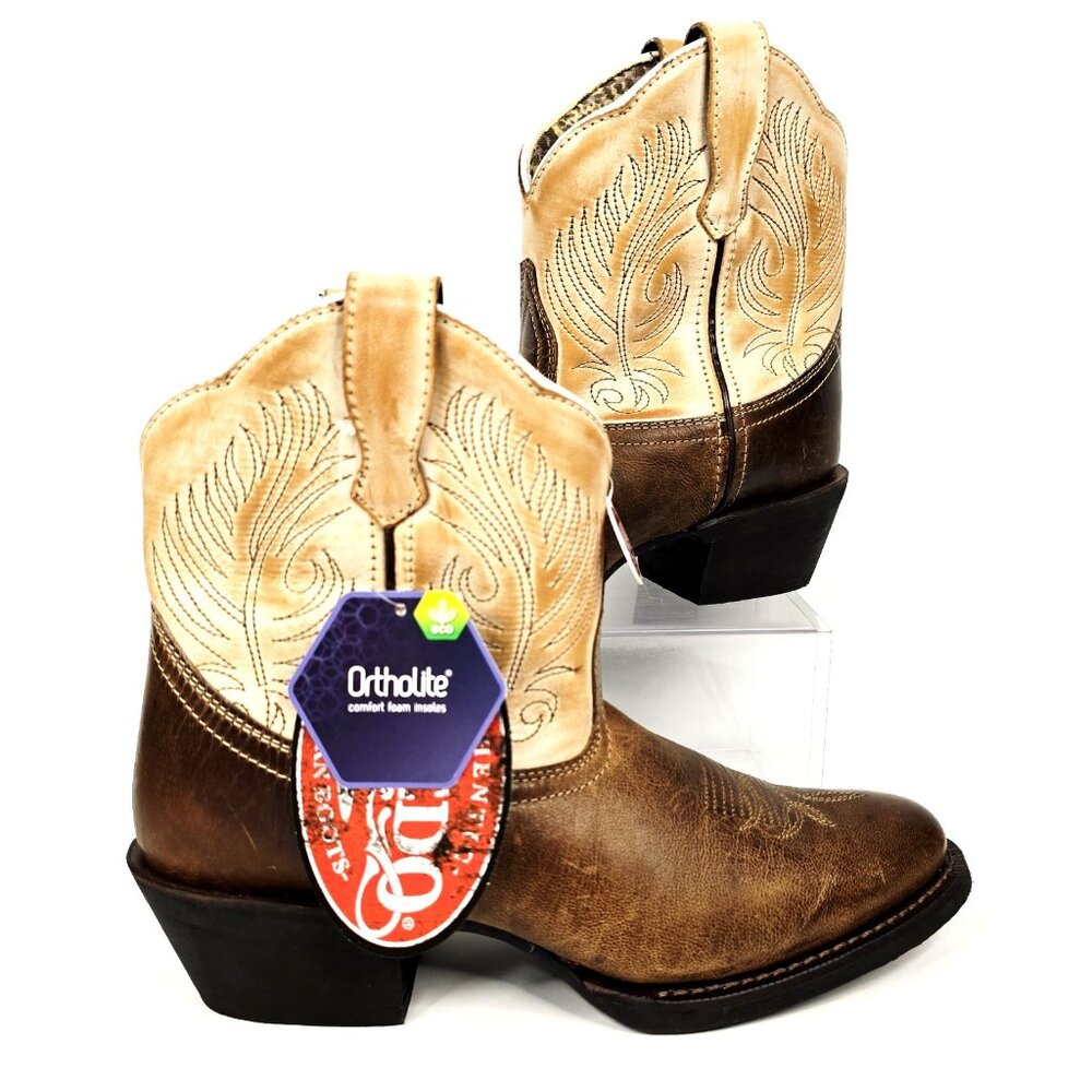 NEW Dan Post Laredo Tori 8" Brown/Tan Western Cowboy Boots Women's Size 8.5